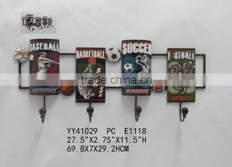 wholesale cheap metal wall four-hooks for home and bar use