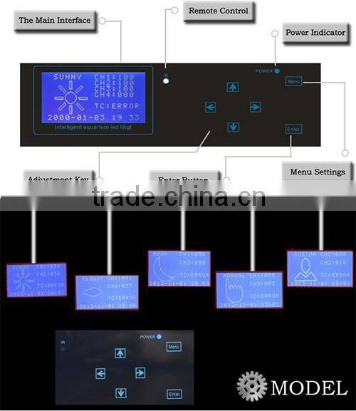 Marine led aquarium light fixture, 120w saltwater coral reef led aquarium light for 24inch 60cm reef tank
