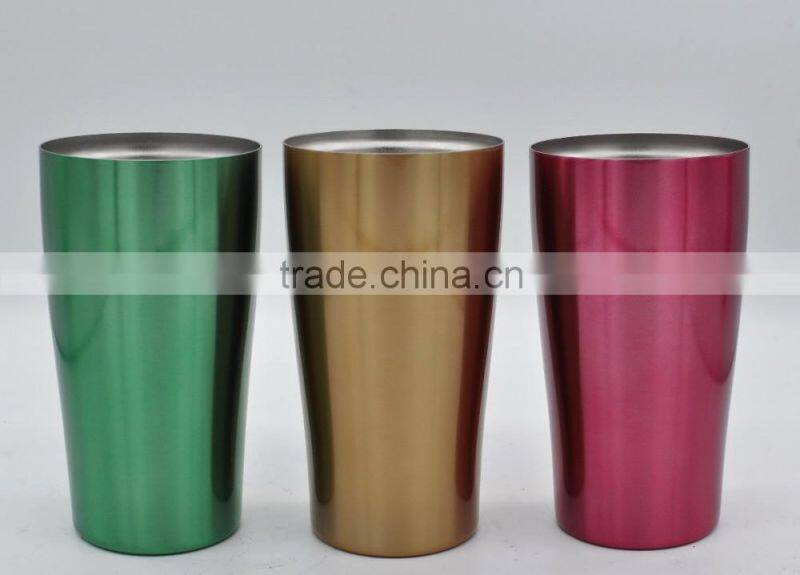 Stainless steel 18/8 double wall vacuum insulated beer mugs Vacuum coffee mugs 450ML