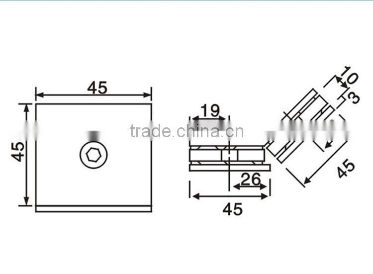 Stainless steel clip on active 3d glasses and SS handrail clamps and handrail glass fixing