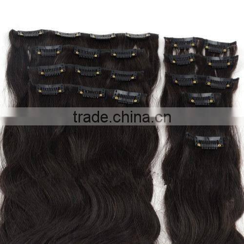 Hot sale brazilian cheap clip in/on hair extension