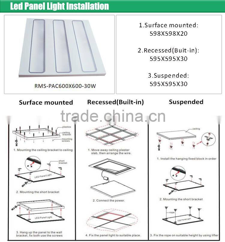 Shenzhen manufacture light weight led panel 1x2 2x4 led ceiling panel light 600x600mm