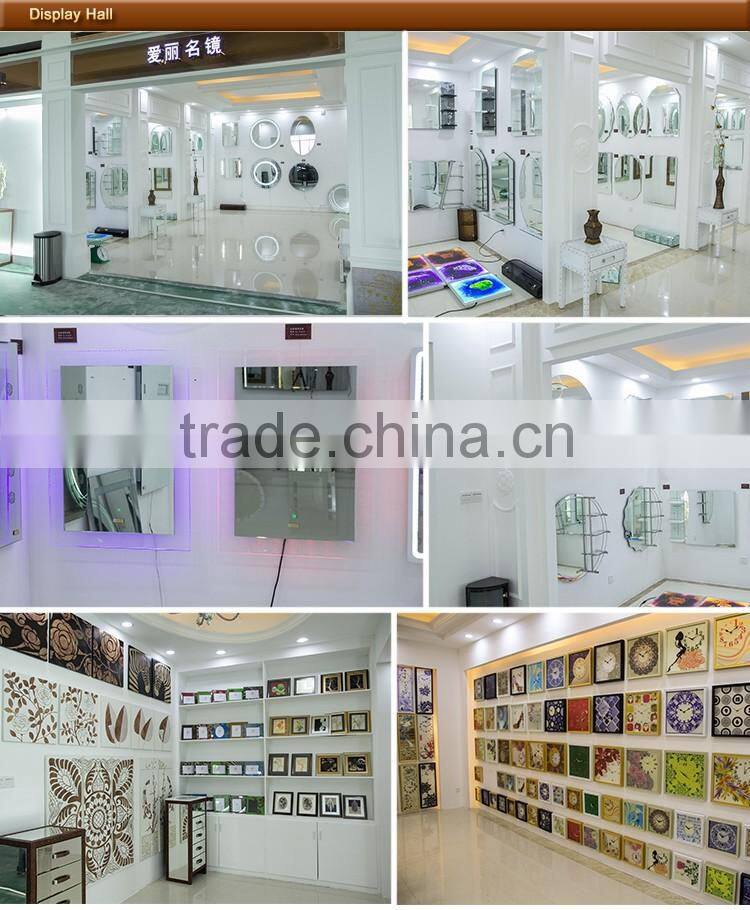 wholesale promotion anti-fog shower touch screen bathroom mirror LED lighted bath mirror