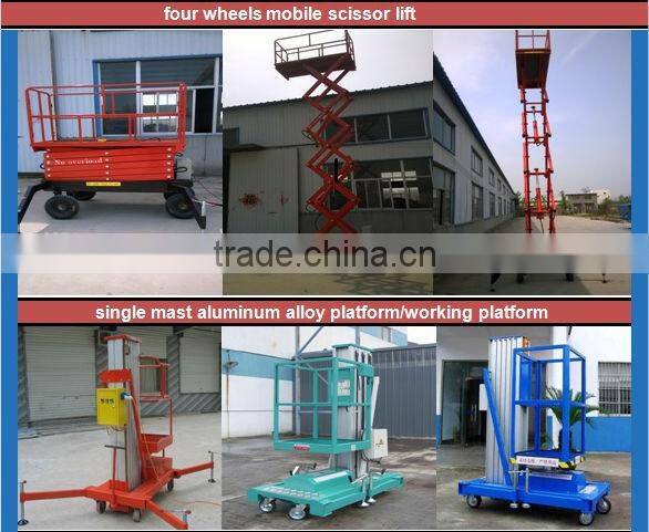 mobile telescopic cylinder aerial work platform lift