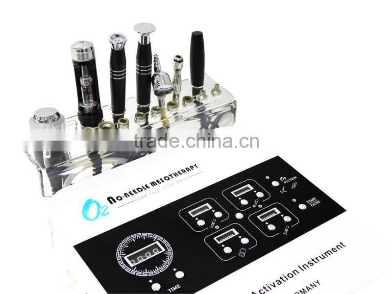portable 7 in 1microdermabrasion no needle mesotherapy face lifting with suction blackhead vacuum wand machine made in china