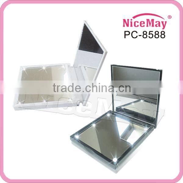 make up mirror with led light/lighted handheld mirror/mirror with light bulbs