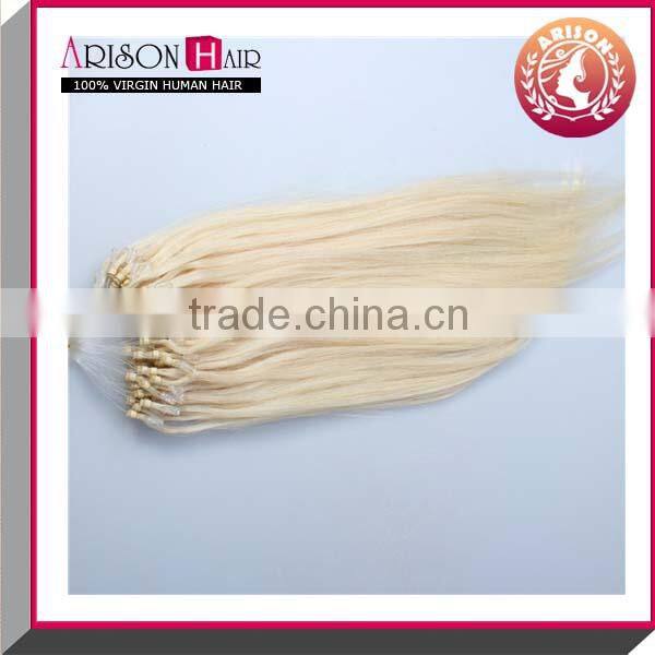 blond micro bead hair extensions