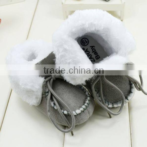 New hot baby shoes boots boots warm grey color baby Toddler shoes