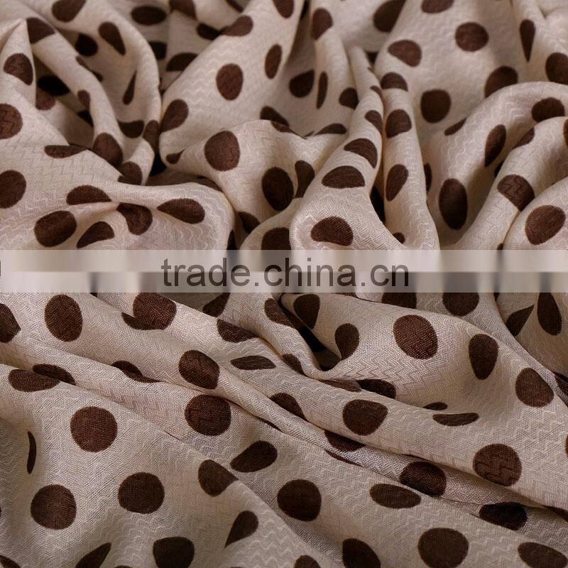 Bulk Selling Fashion Cute Cotton Viscose Wave Polka Dot Scarf Shawl