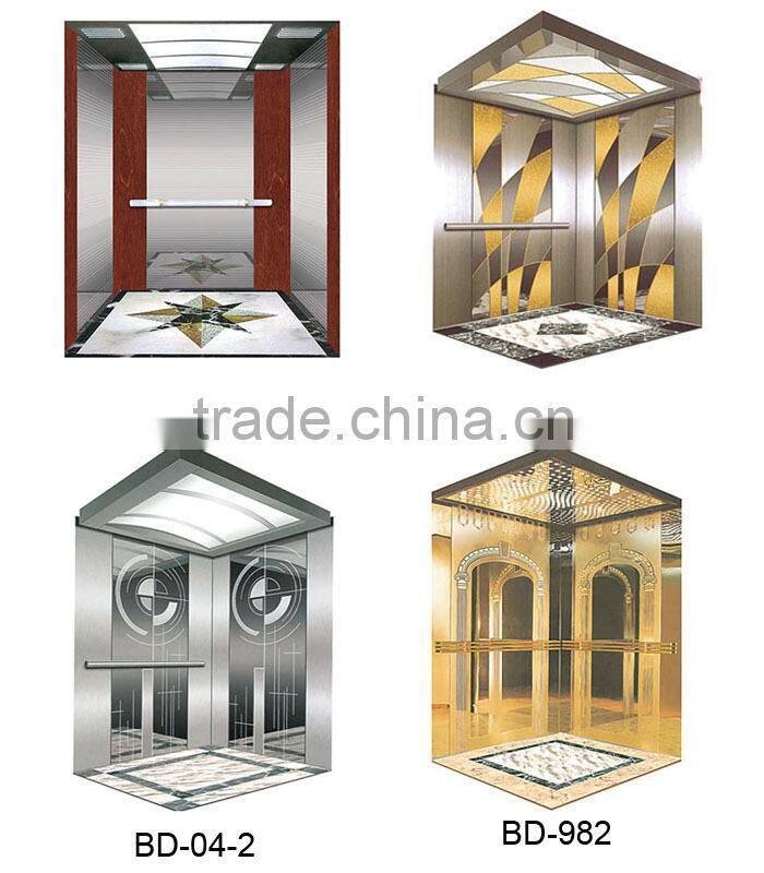 Luxurious Passenger Elevator 4.0m/s 1600kg / elevator parts / Lift cabin