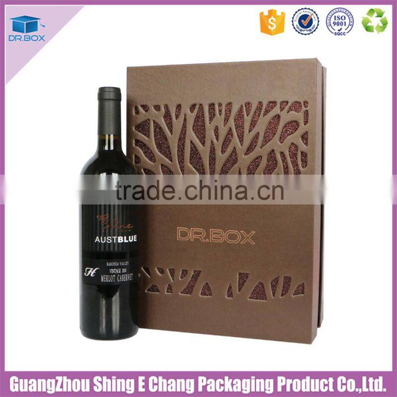 Customized wholesale elegant hand made unfinished wooden wine box