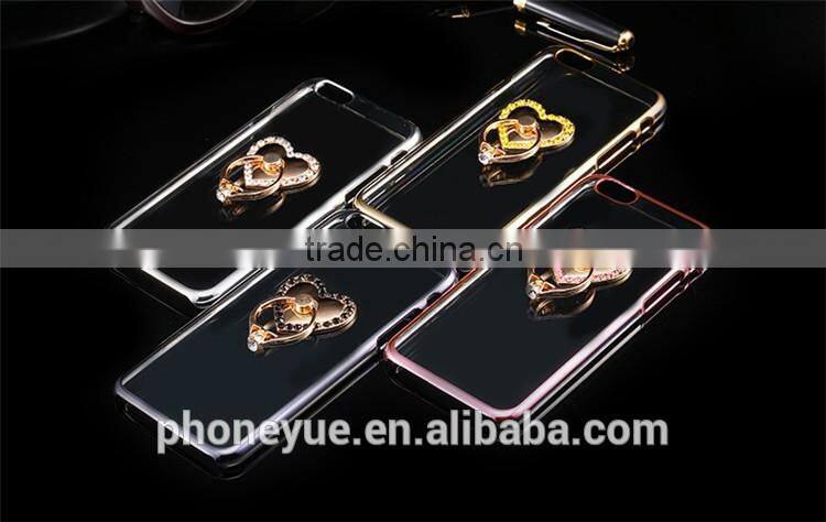 Luxury Finger Ring Phone Holer Plating Clear Phone Case For iphone6/6 Plus