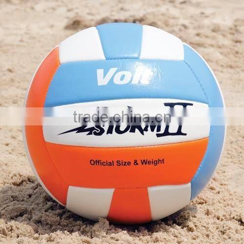 Customized machine stitched soft touch promotional beach volleyball for girls