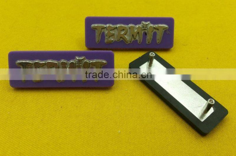 New Arrive High Quality Rubber Covered Zinc alloy Metal Rivet Badges For handbad -- P5330