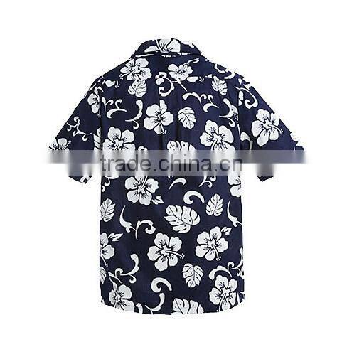 Worldwide flower and leaf man dress shirt slim