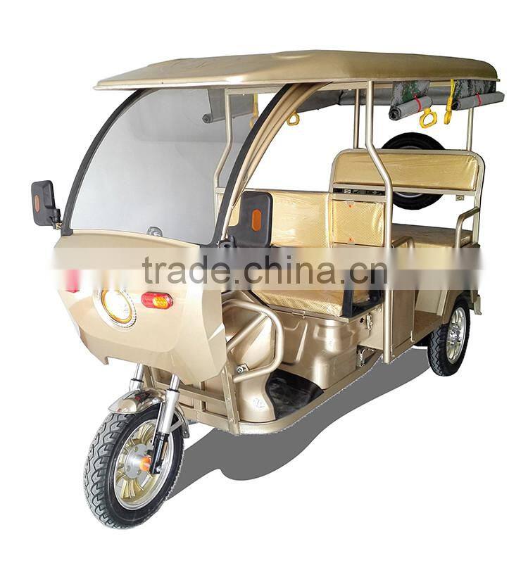 WIth differential DC Brushless motor 48v 800w enclosed electric tricycle