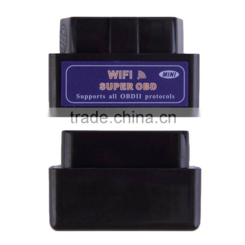 Mini ELM327 WiFi ELM 327 OBDII Car Diagnostic Tool OBD2 Code Reader Scanner For IOS Android ELM WiFi 327 black hot selling~