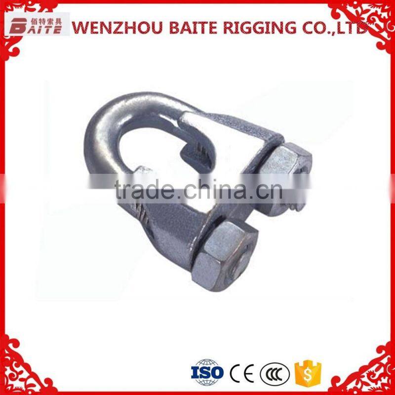 Stainless steel 304 316 & Galvanized Powder coated us type drop Din 741 metal Wire Rope Clip