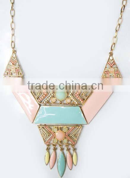 New Arriving Style Casting And Expoxy Fashion Jewelry Necklace
