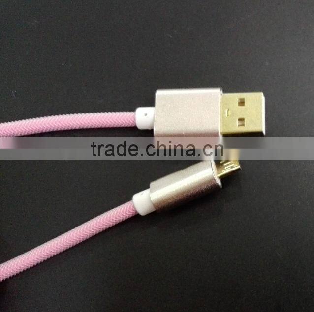 Wholesale Nylon Net Fast Charging 2.1A USB Cable