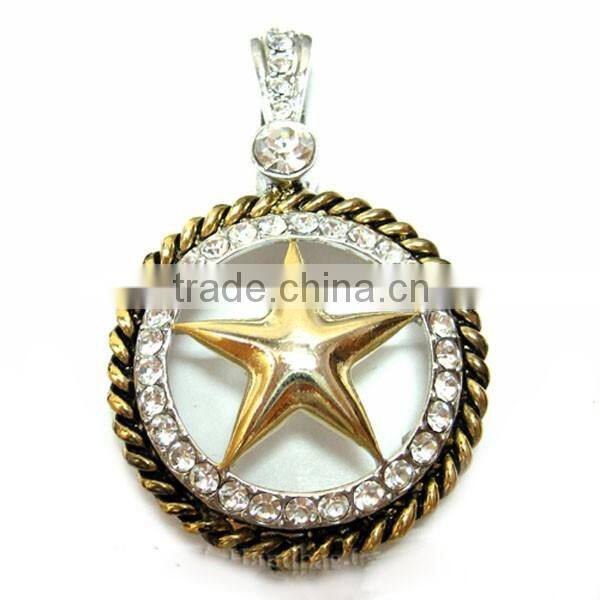 Orange Rhinestone Cheerleading Magaphone Magnetic Pendant Charm