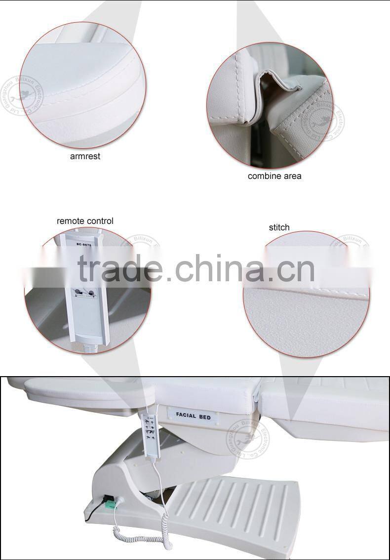 hotsale electric facial bed with 4 motors remote control BC-8676