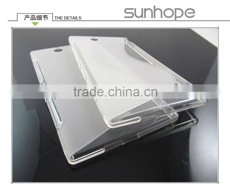 Factory OEM New S line TPU Soft Back Case Cover For Sony Z Ultra XL39h back cover TPU support drop shipping
