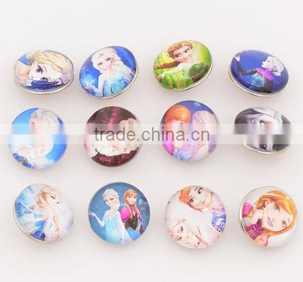Frozen metal and plastic snaps button, kawaii snap button