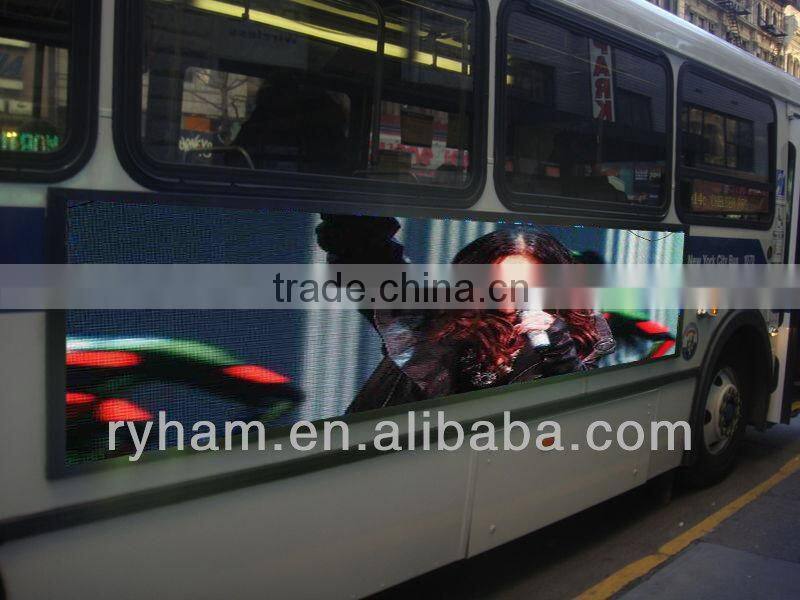 made in china P6,P7.62, red,yellow color digital bus led sign / bus led electronic display