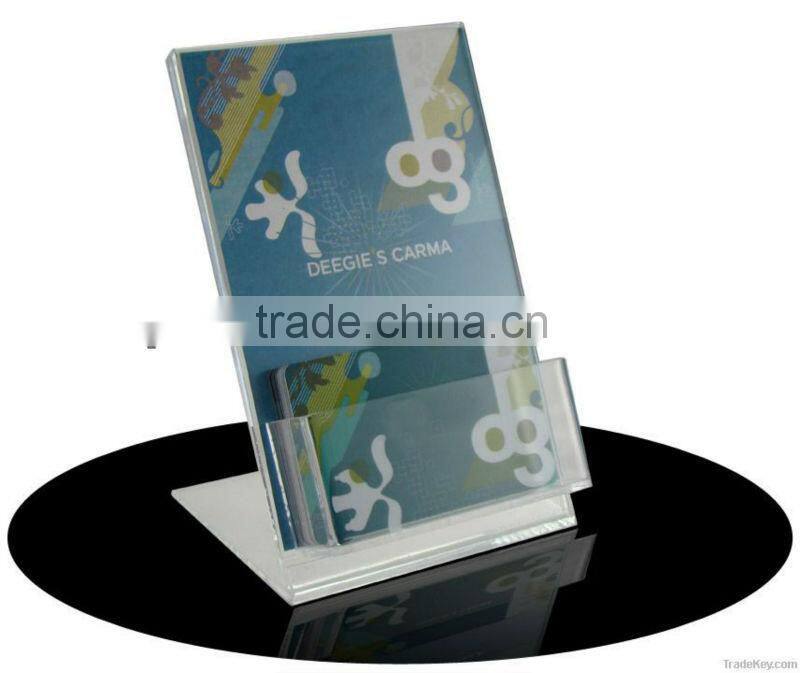 2014 Top quality cardboard brochure holder,cheque book holder wallet