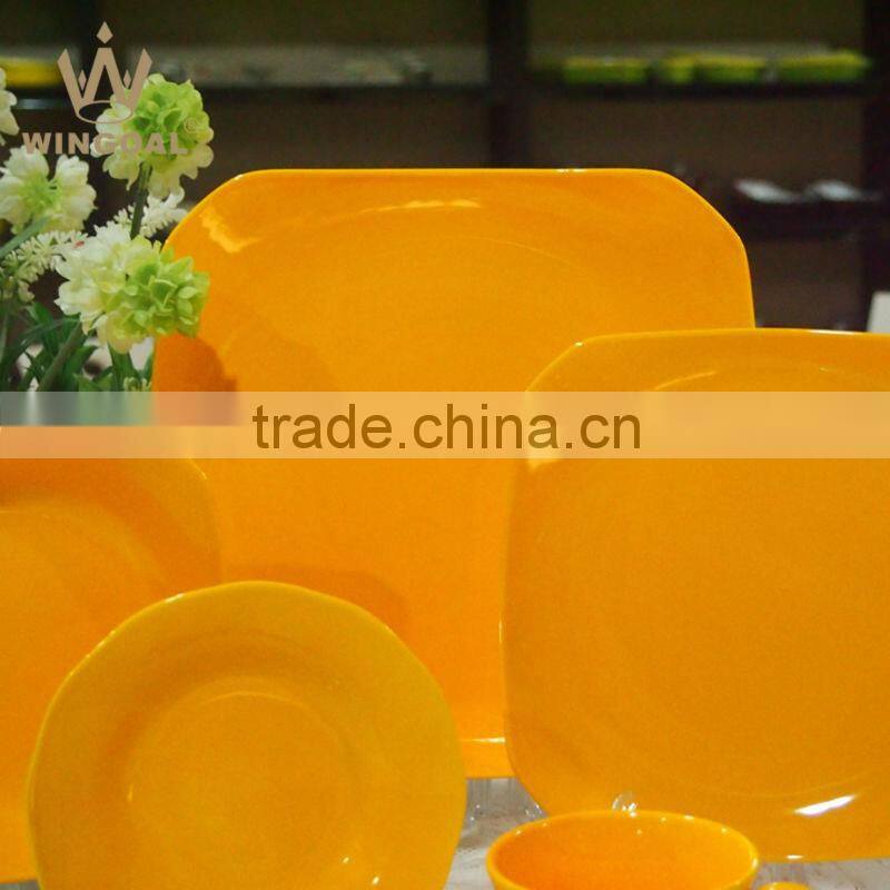 Porcelain galzed square 30 pcs dinner set