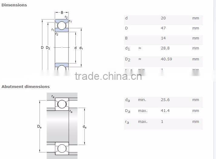 Japan NSK deep groove ball bearing 6204 6204z 6204zz