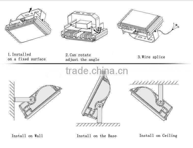 Black DC12V led floodlight 10W with CHILI45mil Chips, CE spotlight