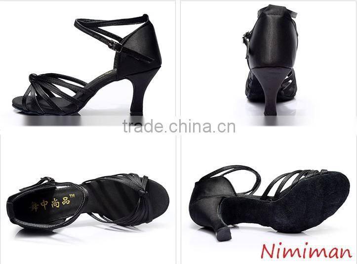 2016 Wholesale ballroom latin dance shoes women high heel salsa dance shoes for sale