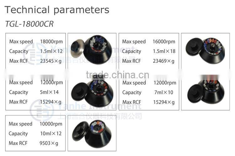 TGL-18000-CR 1.2KW High speed refrigerate regen lab prp centrifuge medical centrifuge