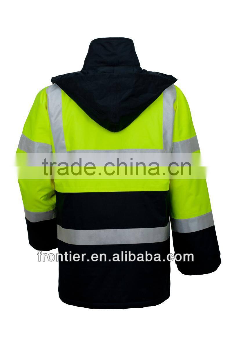high visibility safety jacket with 3M8906, waterproof& windproof