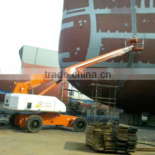 Hot sale shipbuilding equipment telescopic aerial work platform,easy operation telescopic boom lift,hydraulic telescoping lifts
