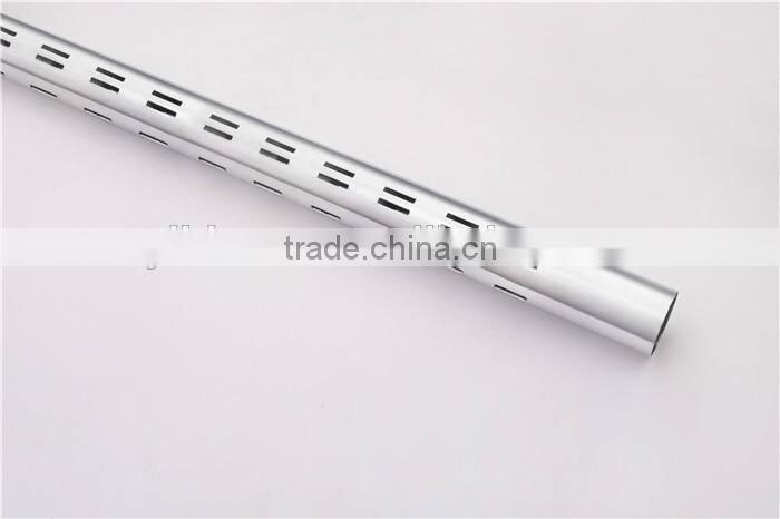Silver Slotted Channel Metal Round Pipe