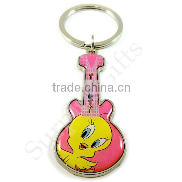 cute guitar key chain with customised made in china