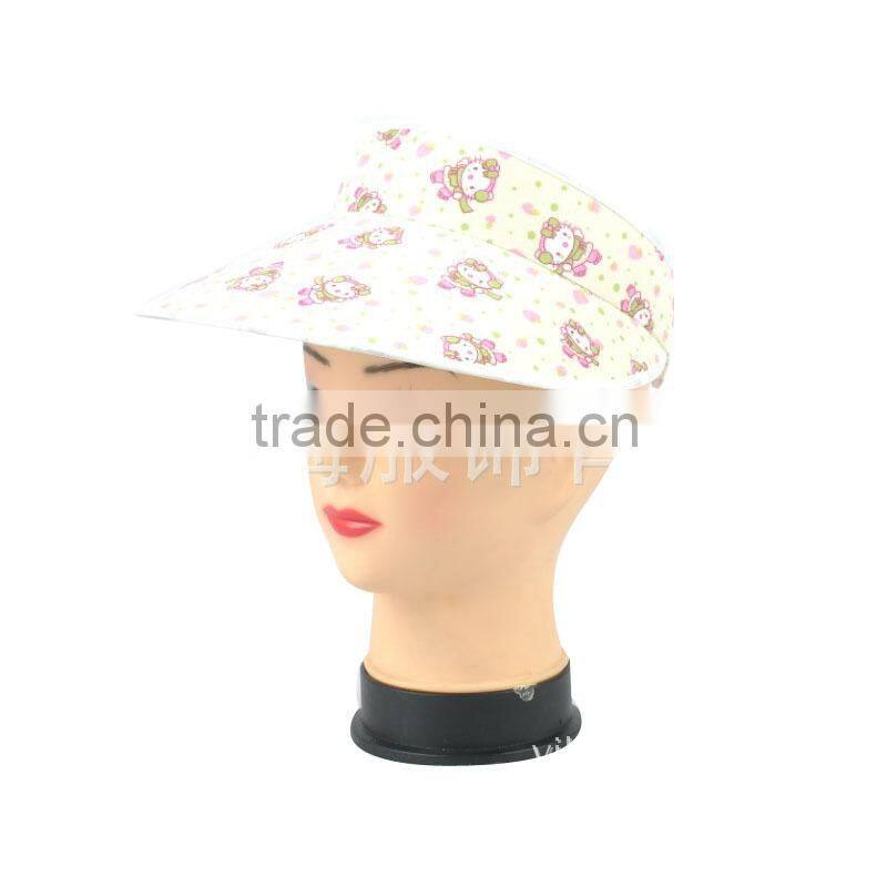 floral print plastic topless cap sun visor hat