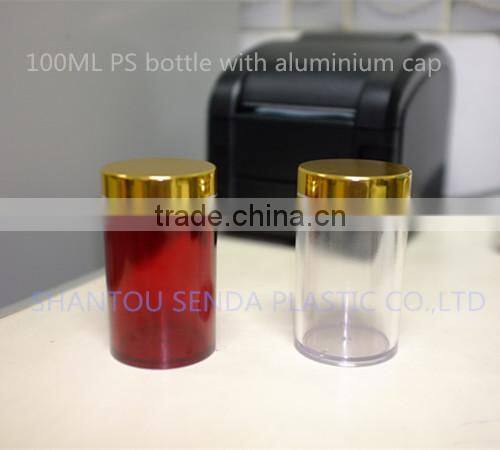plastic pill bottles for sale, acrylic plastic bottle 100ml transparent, transparent bottle
