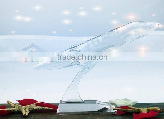 Fantastic K9 AAA Crystal airplane model for decoration office home or souvenire gift