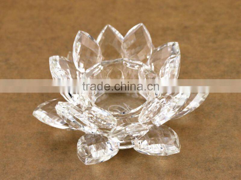 Factory directly sale Guarantee quality crystal candle holder on decoration on sale