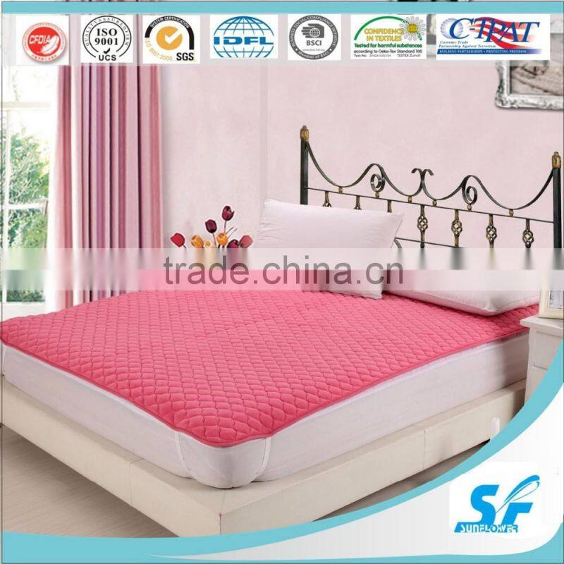 Plain Style and Quilted Pattern Mattress Pad Topper