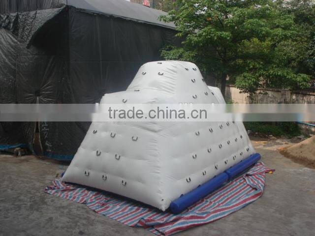 High quality 0.9mmPVC water sports game inflatable water iceberg climbing inflatable mountain