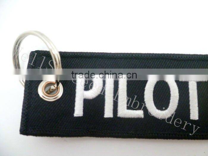 Pilot Embroidery Keychain/key tag/keyring