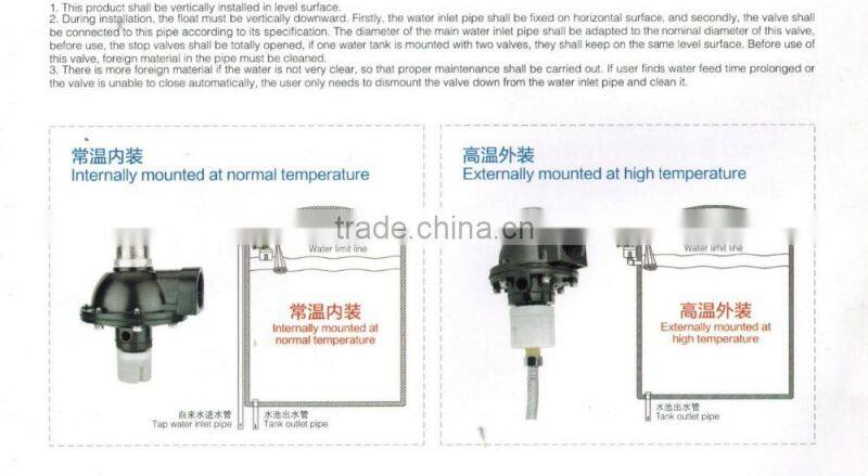 high quality in low price of water valve internaly/externally fully automatic shut off valve