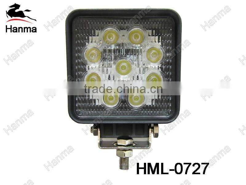 27W LED work for Tractor,ATV,Forklift,Mining,heavy duty machine,flood beam, IP67