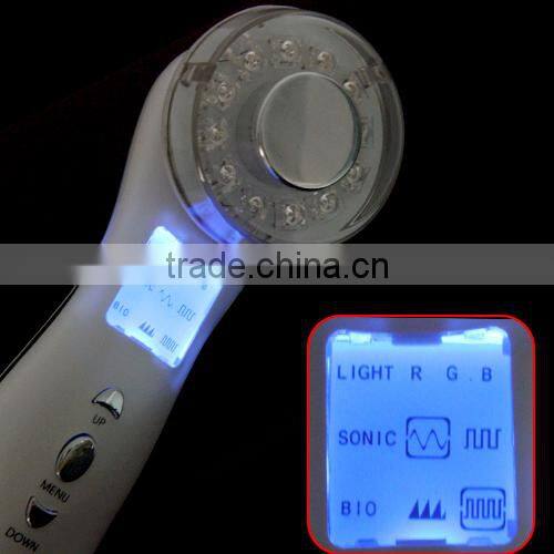2015 China LED light therapy photon ultrasonic beauty machine