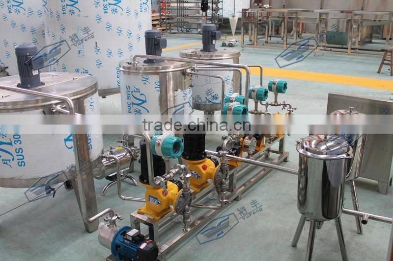 Flow meter installed 1000LPH carbonated beverage making machine / mixing machine